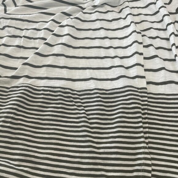 Talbots Open Front Cardigan Size Petite S SP Olive Green Striped 3/4 Sleeve - Picture 11 of 11